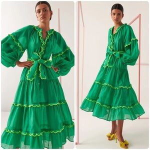 CeliaB Flame Belted Midi Dress